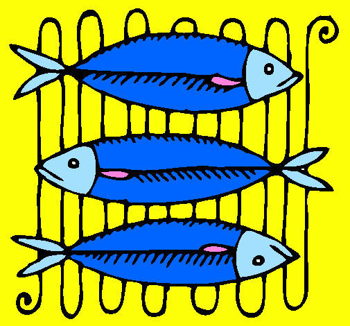 Coloring page Fish painted bysardine
