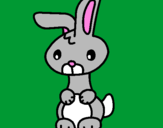 Coloring page Art the rabbit painted bymegan