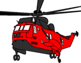 Coloring page Helicopter to the rescue painted bysamuel