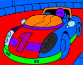 Coloring page Race car painted byali