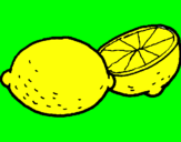 Coloring page lemon painted byf