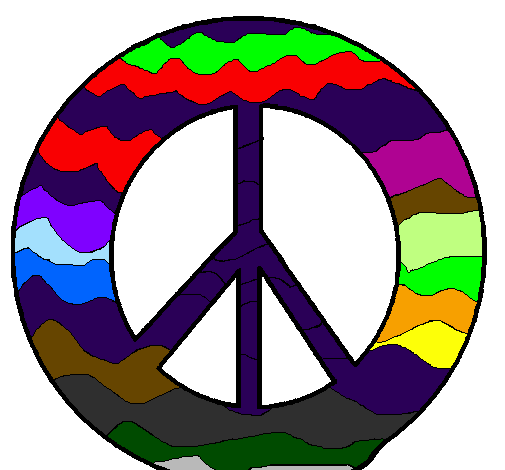 Coloring page Peace symbol painted bycolby jacquier