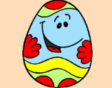 Coloring page Happy Easter egg painted byEggers