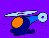 Coloring page Little helicopter painted bypablo