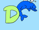 Coloring page Dolphin painted byreyna
