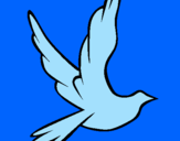 Coloring page Dove of peace in flight painted byDennisse