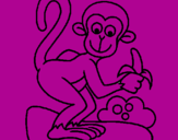 Coloring page Monkey painted byAsgar