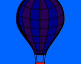 Coloring page Hot-air balloon painted byshorty