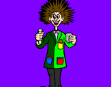 Coloring page Mad scientist painted bymac