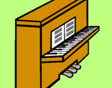Coloring page Piano painted bycameron
