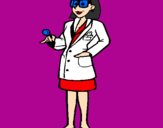 Coloring page Doctor with glasses painted bysusie