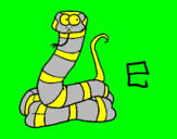 Coloring page Snake painted byArturo