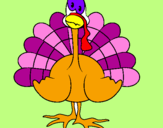 Coloring page Turkey painted bycatalina r