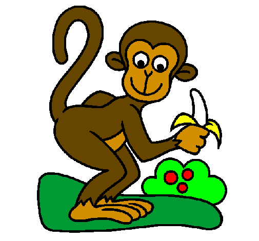 Coloring page Monkey painted byAimee