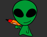 Coloring page Alien II painted byGIZELL