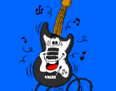 Coloring page Electric guitar painted bymy real guitar look