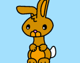 Coloring page Art the rabbit painted byliv2
