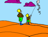 Coloring page Kite painted bychamali