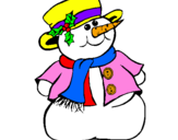 Coloring page Snowman II painted bymoshicount