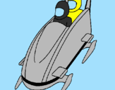 Coloring page Descent in modern bobsleigh painted byignacio