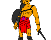 Coloring page Gladiator painted bycomor