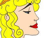 Coloring page Woman's head painted byyeimmy