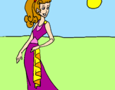Coloring page Roman woman II painted byLUCIA