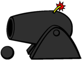 Coloring page Cannon painted bydgv