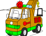 Coloring page Tow truck painted bygonzalo