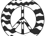 Coloring page Peace symbol painted byTRINITY