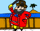 Coloring page Pirate on deck painted byaimar