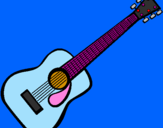 Coloring page Spanish guitar II painted byEmme