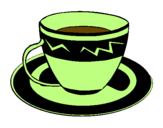 Coloring page Cup of coffee painted bySandy