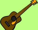 Coloring page Spanish guitar II painted bymaximo