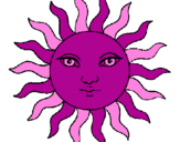 Coloring page Sun painted byespe