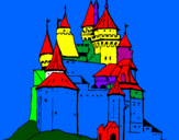 Coloring page Medieval castle painted byJonas