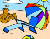 Coloring page Beach painted bymaryjose