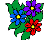 Coloring page Little flowers painted byHabalabaloo