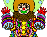 Coloring page Clown dressed up painted byGABOR