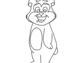 Coloring page Bear with fringe painted byyuan