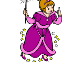 Coloring page Fairy godmother painted by5