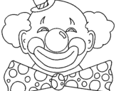 Coloring page Clown with a big grin painted bySusie