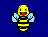 Coloring page Little bee painted byelian