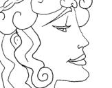 Coloring page Woman's head painted byJessie