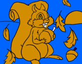 Coloring page Squirrel painted byCAMI