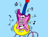 Coloring page Electric guitar painted byMyer