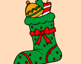 Coloring page Stocking with presents II painted bymaithooo
