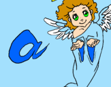 Coloring page Angel painted bymarina