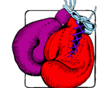 Coloring page Boxing gloves painted byOLIVIA