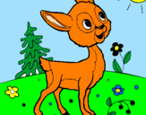 Coloring page Fawn painted bysuellen